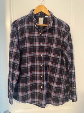 Vintage Chaps Men’s Large Multicolor Plaid Cotton Flannel Button Down Shirt